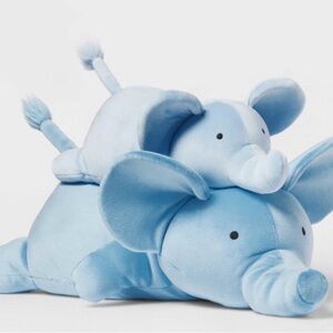 Blue Elephant Plush Toy Set